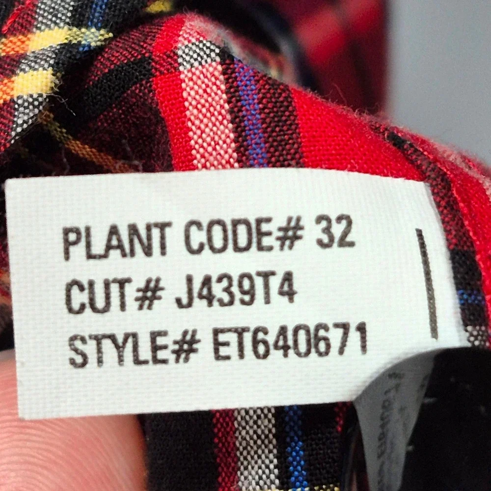 Ralph Lauren youth red plaid button down shirt boys large Christmas holidays‎